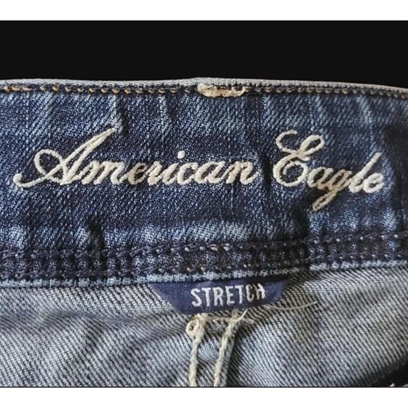 American Eagle Stretch Slim Boot Size 4 Dark Wash - Picture 4 of 5